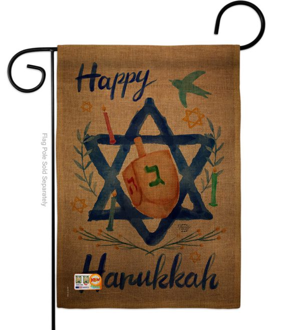 Happy Hanukkah - Hanukkah Winter Vertical Impressions Decorative Flags HG191077 Made In USA - Image 8