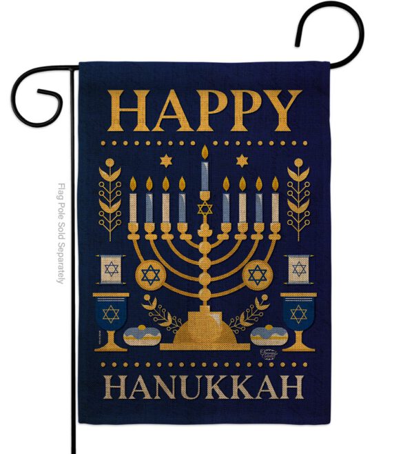 Happy Hanukkah - Hanukkah Winter Vertical Impressions Decorative Flags HG192317 Made In USA - Image 11