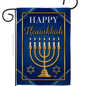 Happy Hanukkah - Hanukkah Winter Vertical Impressions Decorative Flags HG192319 Made In USA