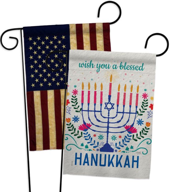 Hanukkan Wish - Hanukkah Winter Vertical Impressions Decorative Flags HG120276 Made In USA - Image 7