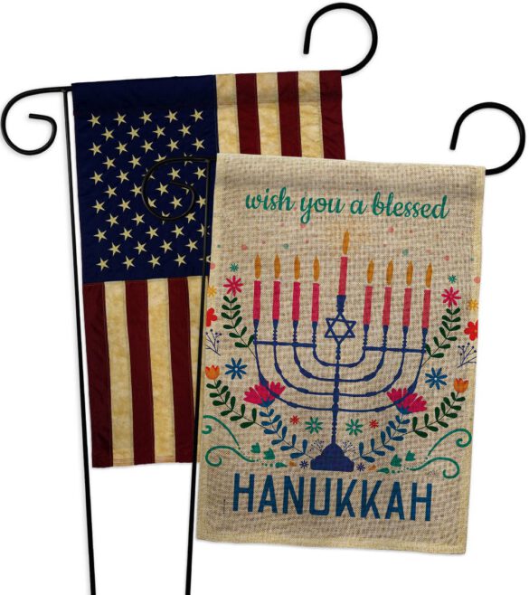Hanukkan Wish - Hanukkah Winter Vertical Impressions Decorative Flags HG120276 Made In USA - Image 28