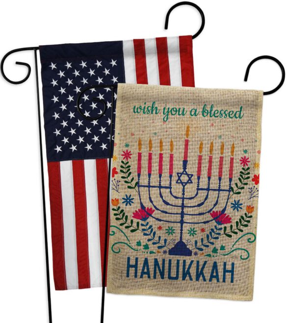 Hanukkan Wish - Hanukkah Winter Vertical Impressions Decorative Flags HG120276 Made In USA - Image 30