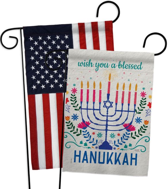 Hanukkan Wish - Hanukkah Winter Vertical Impressions Decorative Flags HG120276 Made In USA - Image 9