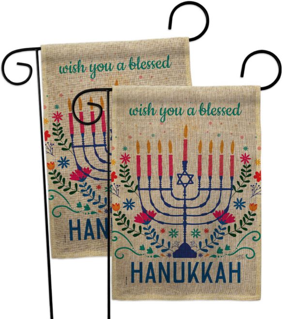 Hanukkan Wish - Hanukkah Winter Vertical Impressions Decorative Flags HG120276 Made In USA - Image 32
