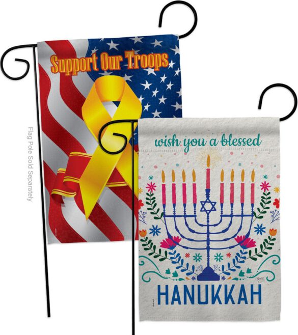Hanukkan Wish - Hanukkah Winter Vertical Impressions Decorative Flags HG120276 Made In USA - Image 13