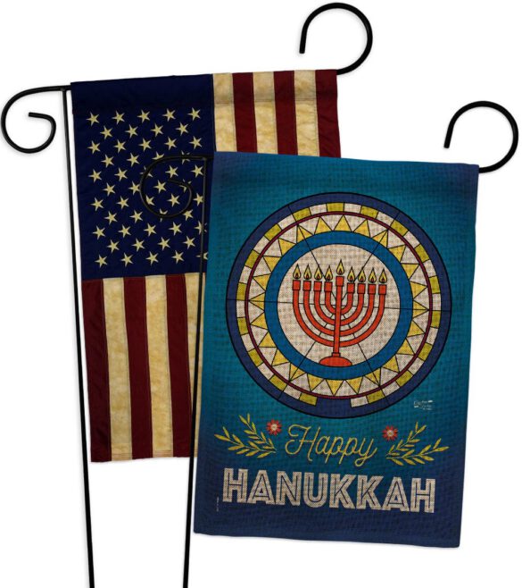 Celebratory Hanukkah - Hanukkah Winter Vertical Impressions Decorative Flags HG130430 Made In USA - Image 28