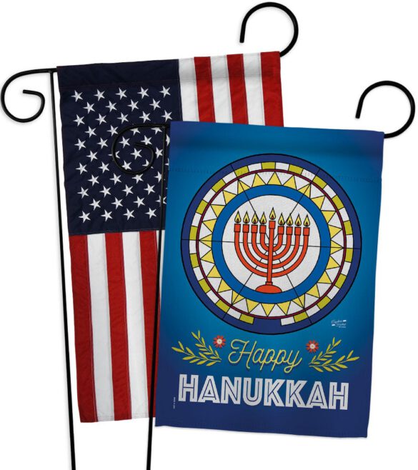 Celebratory Hanukkah - Hanukkah Winter Vertical Impressions Decorative Flags HG130430 Made In USA - Image 9