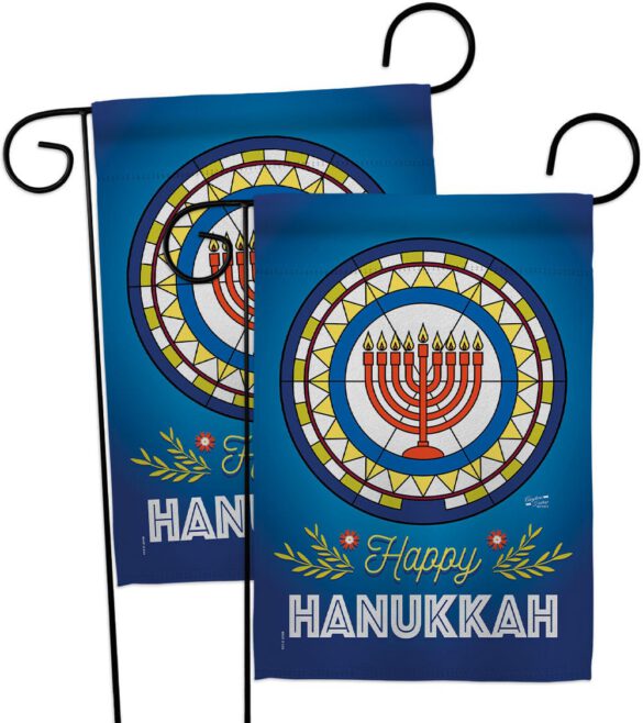 Celebratory Hanukkah - Hanukkah Winter Vertical Impressions Decorative Flags HG130430 Made In USA - Image 11