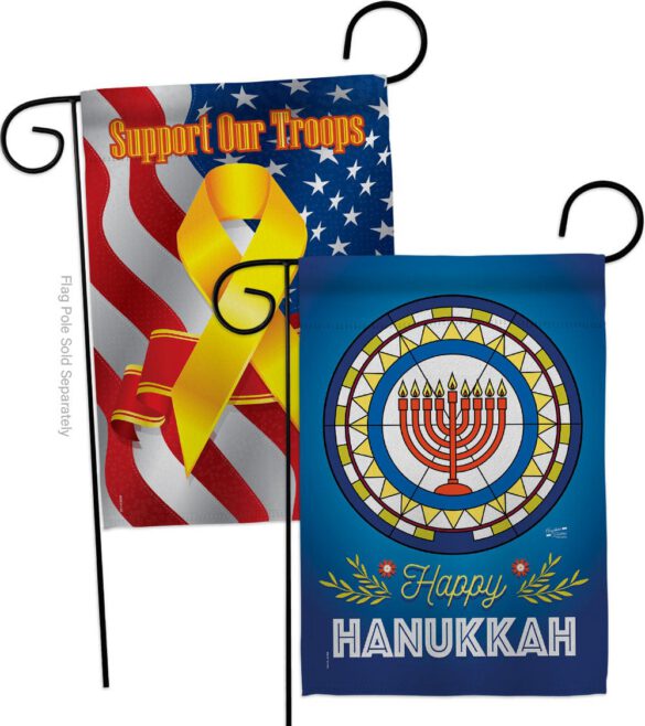 Celebratory Hanukkah - Hanukkah Winter Vertical Impressions Decorative Flags HG130430 Made In USA - Image 13