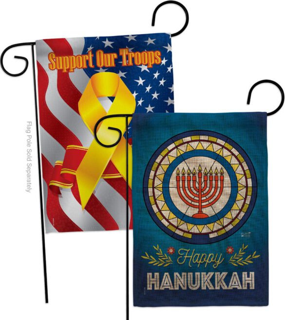 Celebratory Hanukkah - Hanukkah Winter Vertical Impressions Decorative Flags HG130430 Made In USA - Image 34