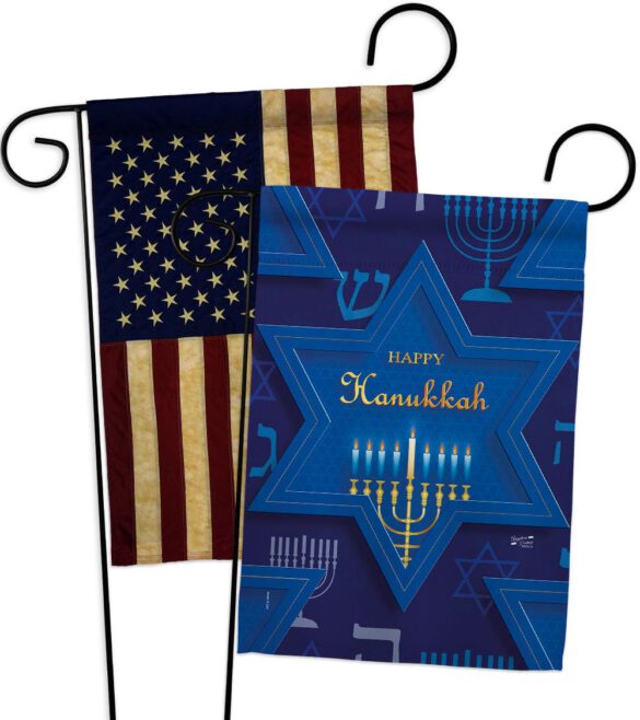 Holiday Hanukkah - Hanukkah Winter Vertical Impressions Decorative Flags HG130431 Made In USA - Image 7
