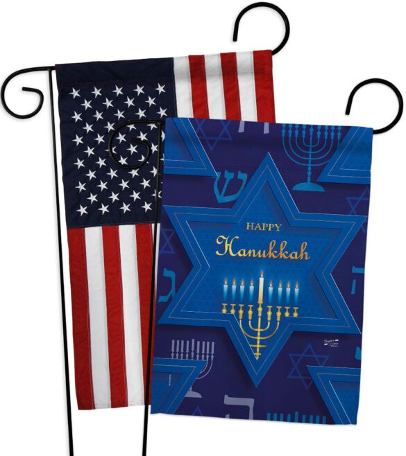 Holiday Hanukkah - Hanukkah Winter Vertical Impressions Decorative Flags HG130431 Made In USA - Image 9