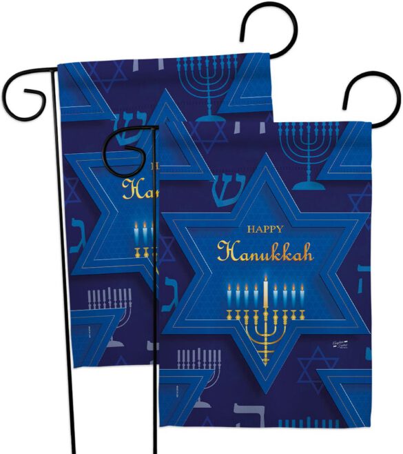 Holiday Hanukkah - Hanukkah Winter Vertical Impressions Decorative Flags HG130431 Made In USA - Image 11