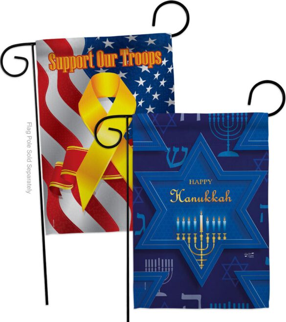 Holiday Hanukkah - Hanukkah Winter Vertical Impressions Decorative Flags HG130431 Made In USA - Image 13
