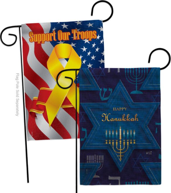 Holiday Hanukkah - Hanukkah Winter Vertical Impressions Decorative Flags HG130431 Made In USA - Image 34