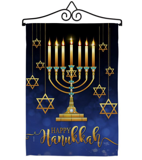 Happy Hanukkah - Hanukkah Winter Vertical Impressions Decorative Flags HG114227 Made In USA - Image 7