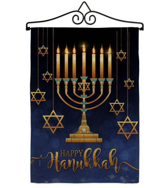 Happy Hanukkah - Hanukkah Winter Vertical Impressions Decorative Flags HG114227 Made In USA - Image 13