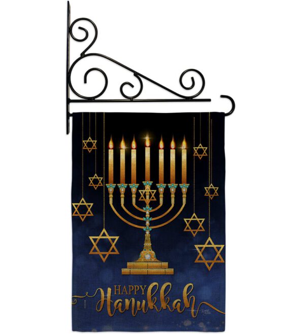 Happy Hanukkah - Hanukkah Winter Vertical Impressions Decorative Flags HG114227 Made In USA - Image 14