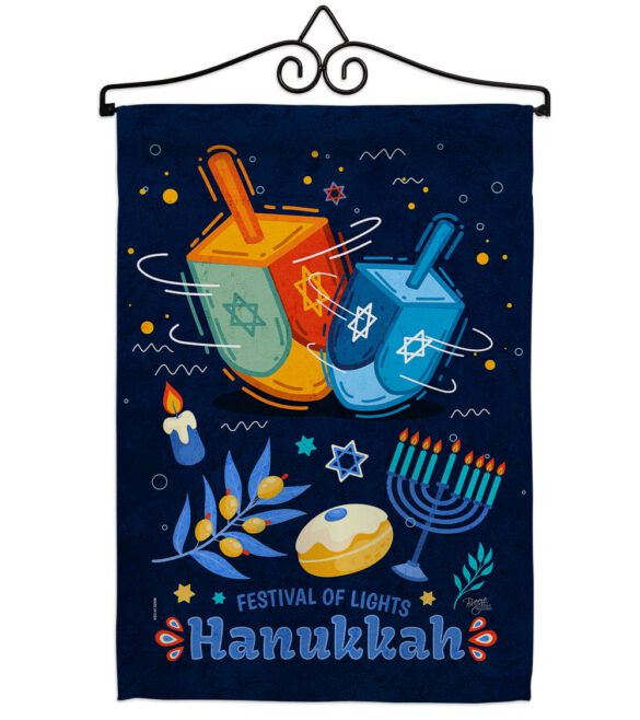 Festival Of Lights - Hanukkah Winter Vertical Impressions Decorative Flags HG114228 Made In USA - Image 7