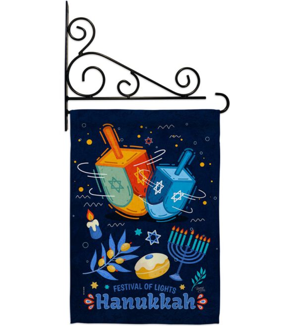 Festival Of Lights - Hanukkah Winter Vertical Impressions Decorative Flags HG114228 Made In USA - Image 8