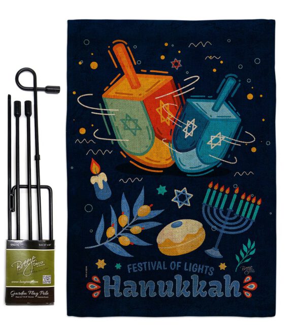 Festival Of Lights - Hanukkah Winter Vertical Impressions Decorative Flags HG114228 Made In USA - Image 12