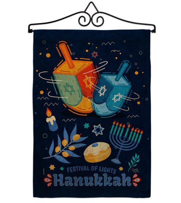 Festival Of Lights - Hanukkah Winter Vertical Impressions Decorative Flags HG114228 Made In USA - Image 13