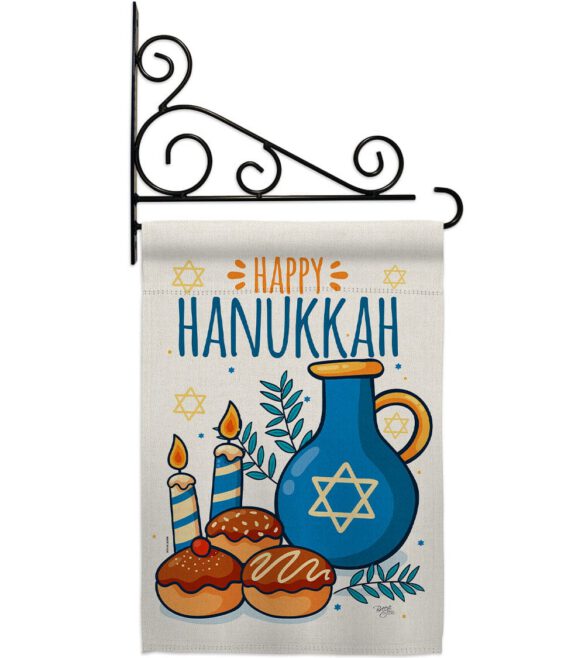 Hanukkah Sufganiyot - Hanukkah Winter Vertical Impressions Decorative Flags HG114240 Made In USA - Image 8
