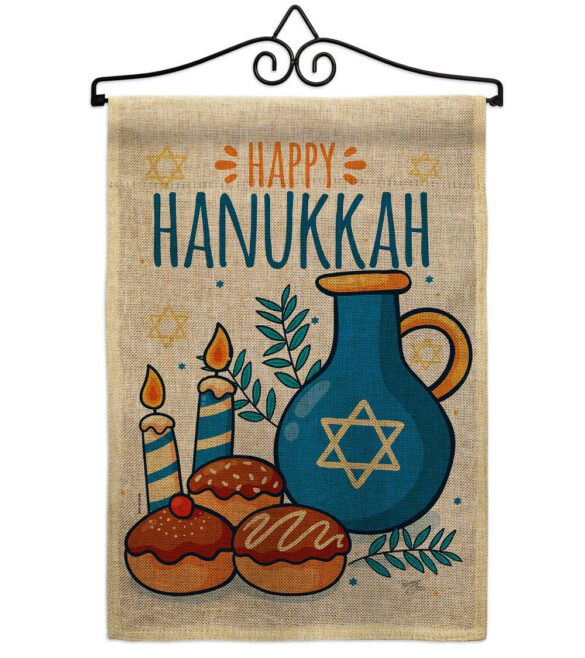 Hanukkah Sufganiyot - Hanukkah Winter Vertical Impressions Decorative Flags HG114240 Made In USA - Image 17