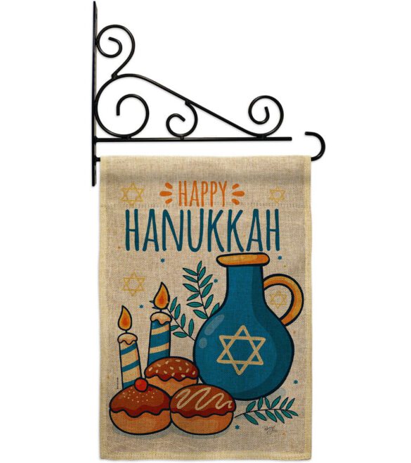 Hanukkah Sufganiyot - Hanukkah Winter Vertical Impressions Decorative Flags HG114240 Made In USA - Image 18