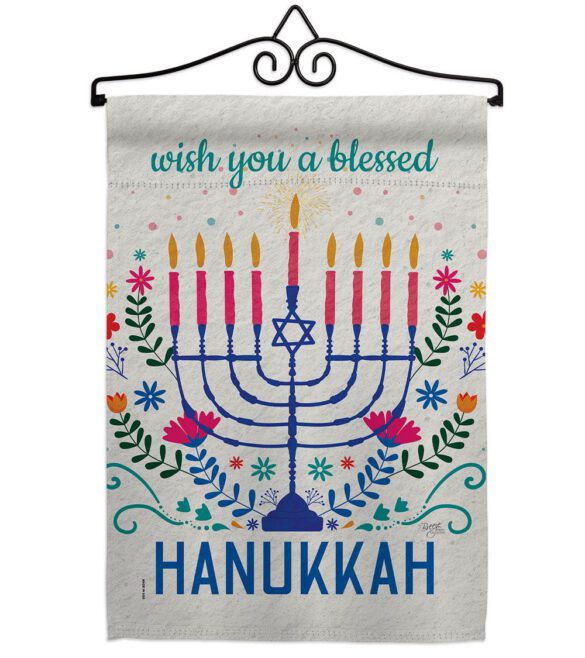 Hanukkan Wish - Hanukkah Winter Vertical Impressions Decorative Flags HG120276 Made In USA - Image 16