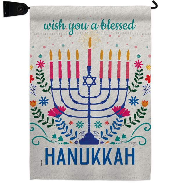 Hanukkan Wish - Hanukkah Winter Vertical Impressions Decorative Flags HG120276 Made In USA - Image 18