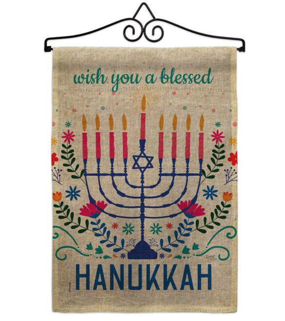 Hanukkan Wish - Hanukkah Winter Vertical Impressions Decorative Flags HG120276 Made In USA - Image 37