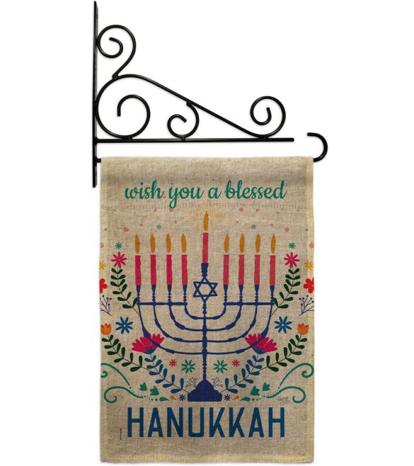 Hanukkan Wish - Hanukkah Winter Vertical Impressions Decorative Flags HG120276 Made In USA - Image 38