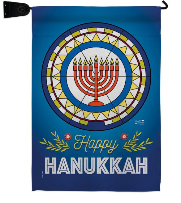 Celebratory Hanukkah - Hanukkah Winter Vertical Impressions Decorative Flags HG130430 Made In USA - Image 18
