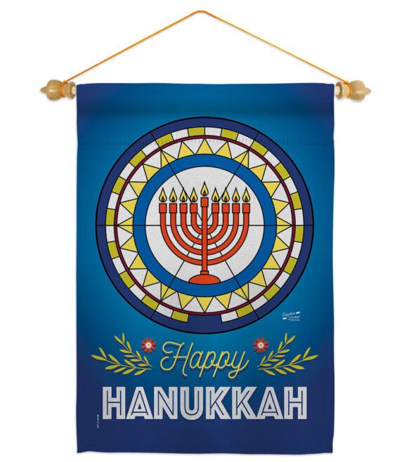 Celebratory Hanukkah - Hanukkah Winter Vertical Impressions Decorative Flags HG130430 Made In USA - Image 19