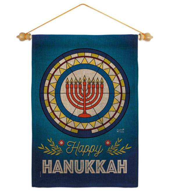 Celebratory Hanukkah - Hanukkah Winter Vertical Impressions Decorative Flags HG130430 Made In USA - Image 40