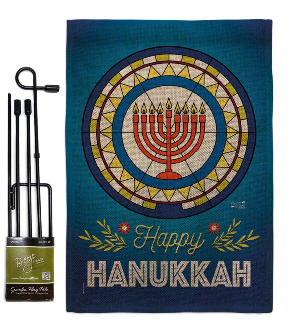Celebratory Hanukkah - Hanukkah Winter Vertical Impressions Decorative Flags HG130430 Made In USA - Image 25