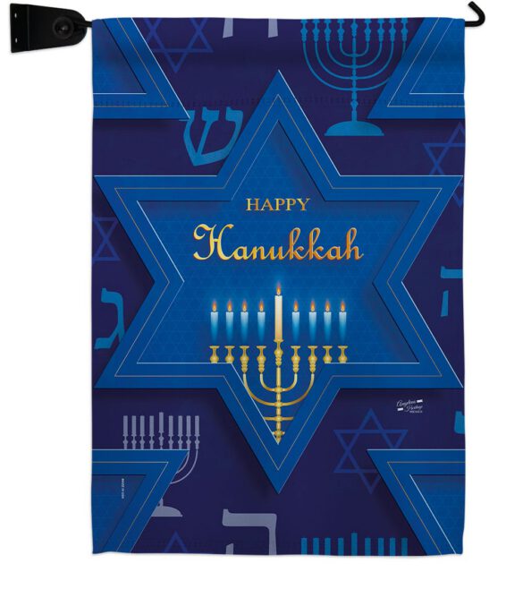 Holiday Hanukkah - Hanukkah Winter Vertical Impressions Decorative Flags HG130431 Made In USA - Image 18