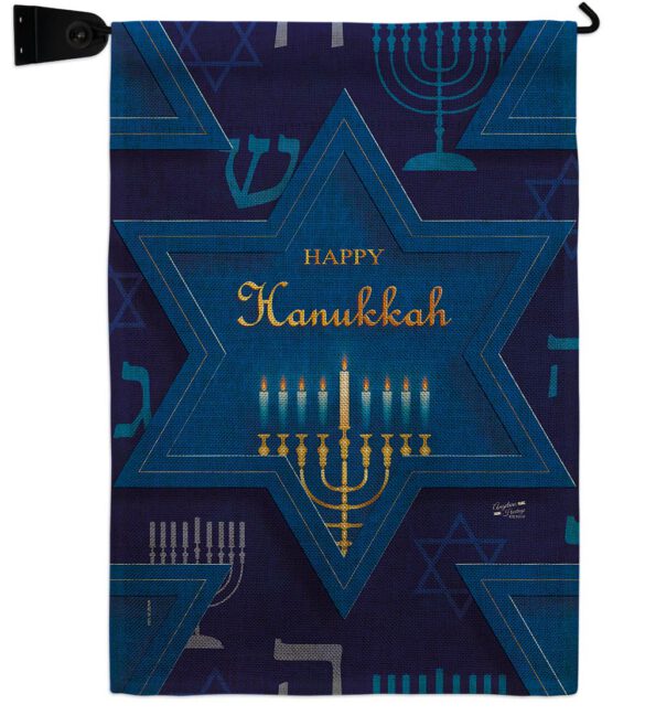 Holiday Hanukkah - Hanukkah Winter Vertical Impressions Decorative Flags HG130431 Made In USA - Image 39
