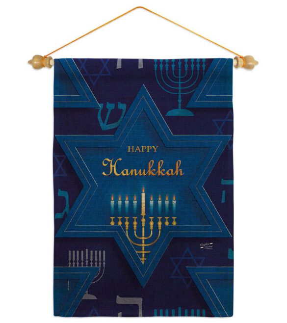 Holiday Hanukkah - Hanukkah Winter Vertical Impressions Decorative Flags HG130431 Made In USA - Image 40