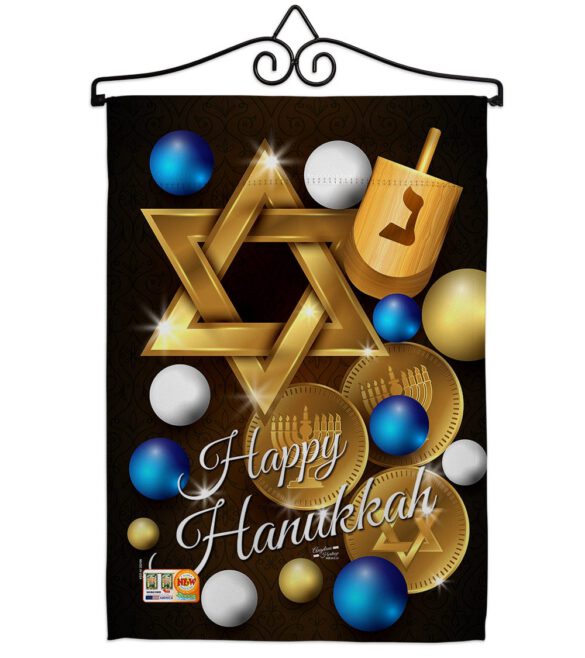 Happy Hanukkah - Hanukkah Winter Vertical Impressions Decorative Flags HG137063 Made In USA - Image 7