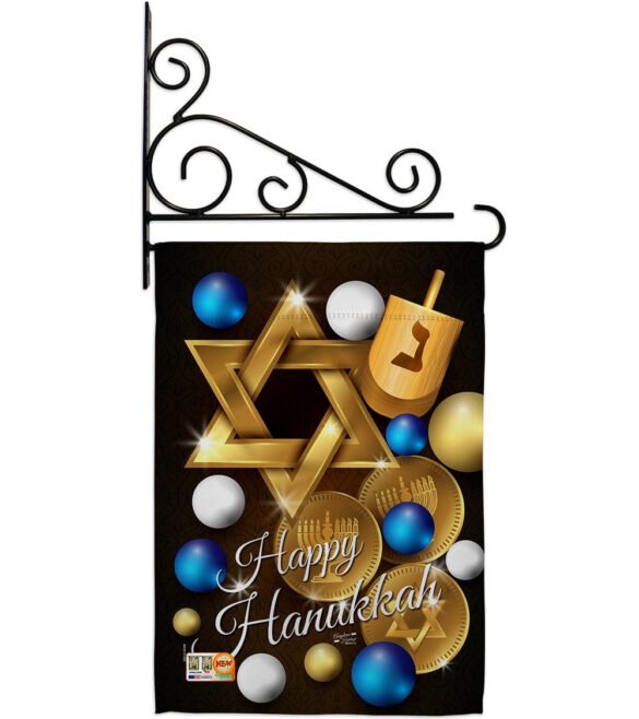 Happy Hanukkah - Hanukkah Winter Vertical Impressions Decorative Flags HG137063 Made In USA - Image 11