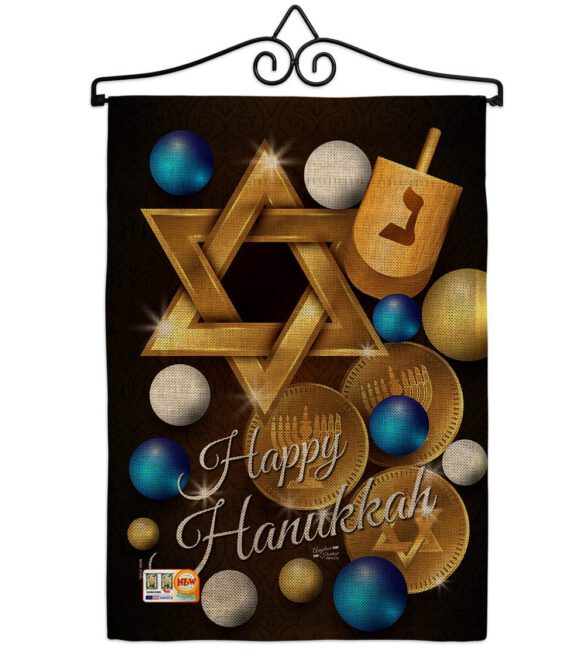 Happy Hanukkah - Hanukkah Winter Vertical Impressions Decorative Flags HG137063 Made In USA - Image 10