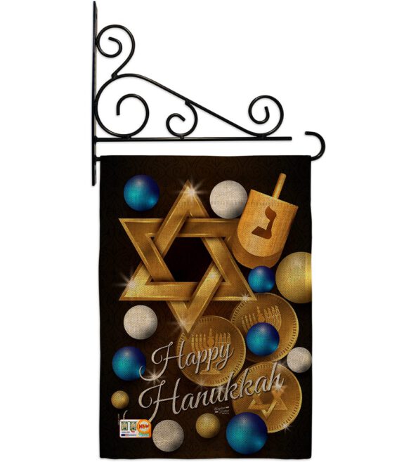 Happy Hanukkah - Hanukkah Winter Vertical Impressions Decorative Flags HG137063 Made In USA - Image 12