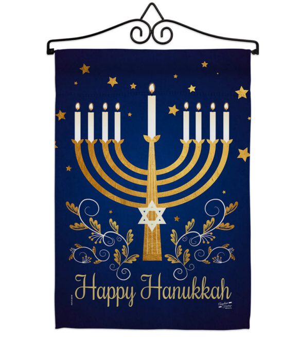 Happy Hanukkah - Hanukkah Winter Vertical Impressions Decorative Flags HG137324 Made In USA - Image 7
