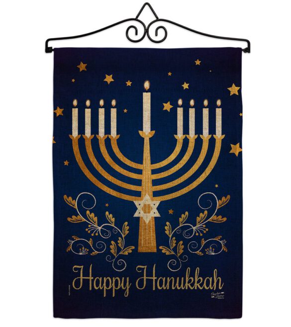 Happy Hanukkah - Hanukkah Winter Vertical Impressions Decorative Flags HG137324 Made In USA - Image 13