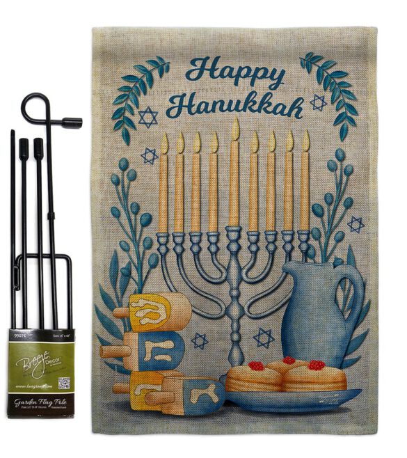 Happy Hanukkah - Hanukkah Winter Vertical Impressions Decorative Flags HG137326 Made In USA - Image 12