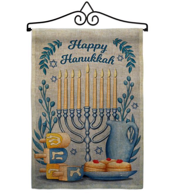 Happy Hanukkah - Hanukkah Winter Vertical Impressions Decorative Flags HG137326 Made In USA - Image 13