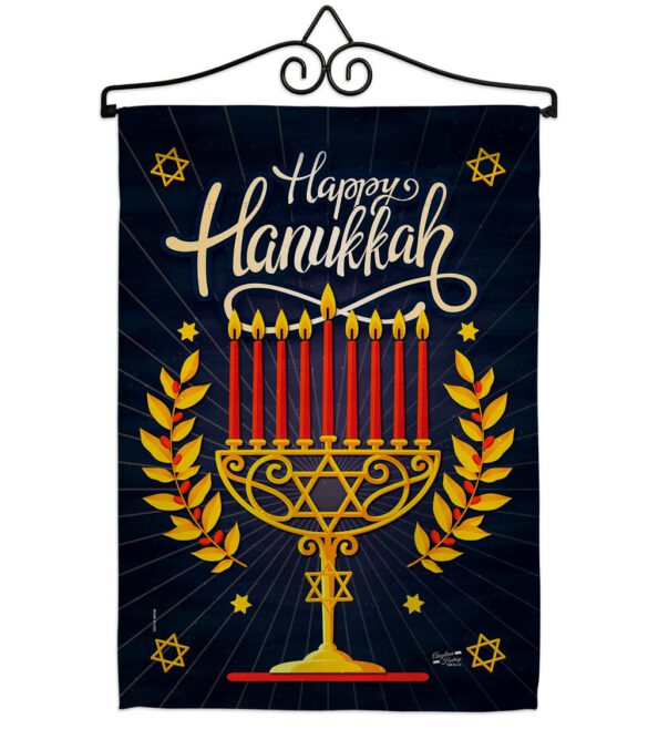 Happy Hanukkah - Hanukkah Winter Vertical Impressions Decorative Flags HG137327 Made In USA - Image 7