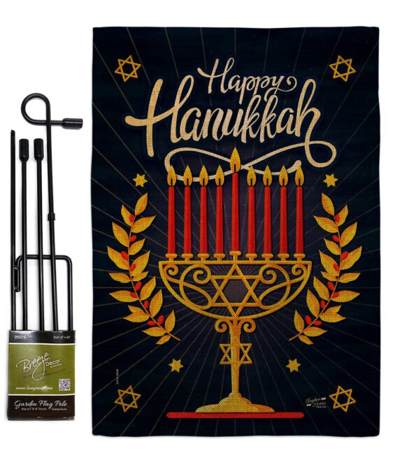 Happy Hanukkah - Hanukkah Winter Vertical Impressions Decorative Flags HG137327 Made In USA - Image 12